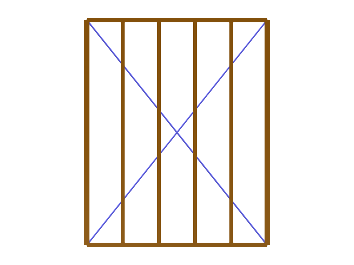 View of a prefabricated wooden structure wall with visible layers and assembly elements.