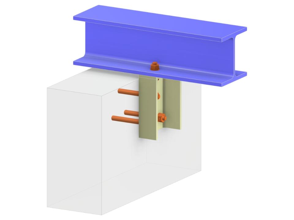 Model 006253 | Beam Anchoring | Hot-Rolled Bracket and Cap Plate