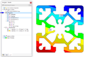 Display the values of axial and shear stresses