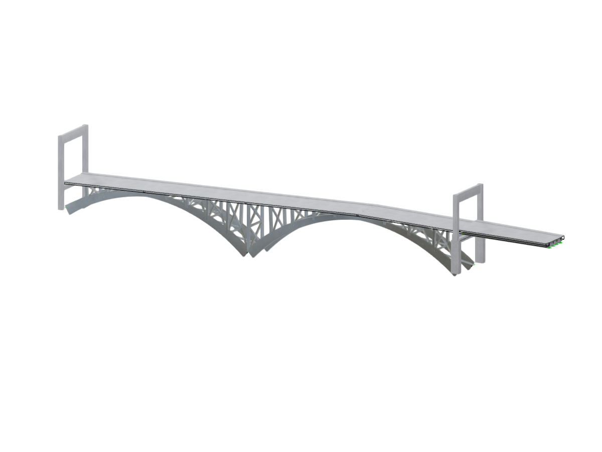 RFEM model image of the Molino Bridge in Orizaba, Veracruz, Mexico. © Grupo Constructo