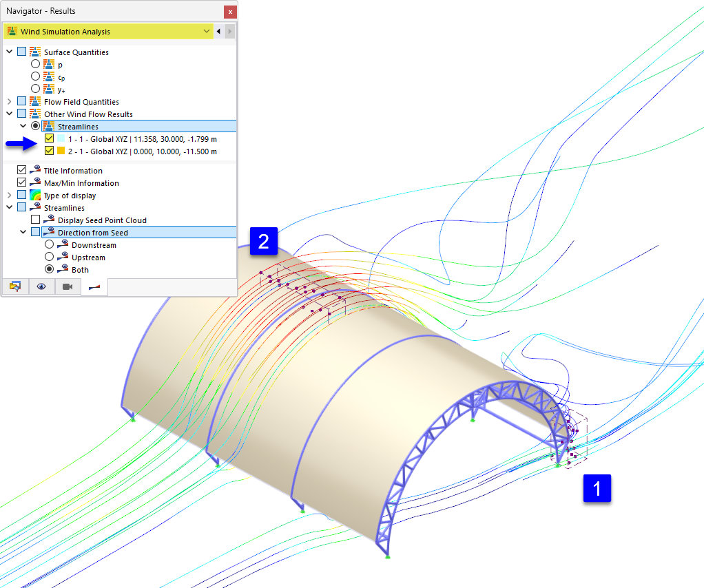 Displaying Streamlines of Point Clouds