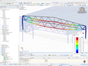 Deformation of truss girder under snow loads in RFEM