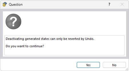 Query before disconnecting the generated state