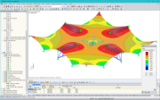 Búsqueda de forma de una estructura metálica con membranas