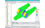 Stahlspannungsanalyse einer Zugstabverbindung in RFEM