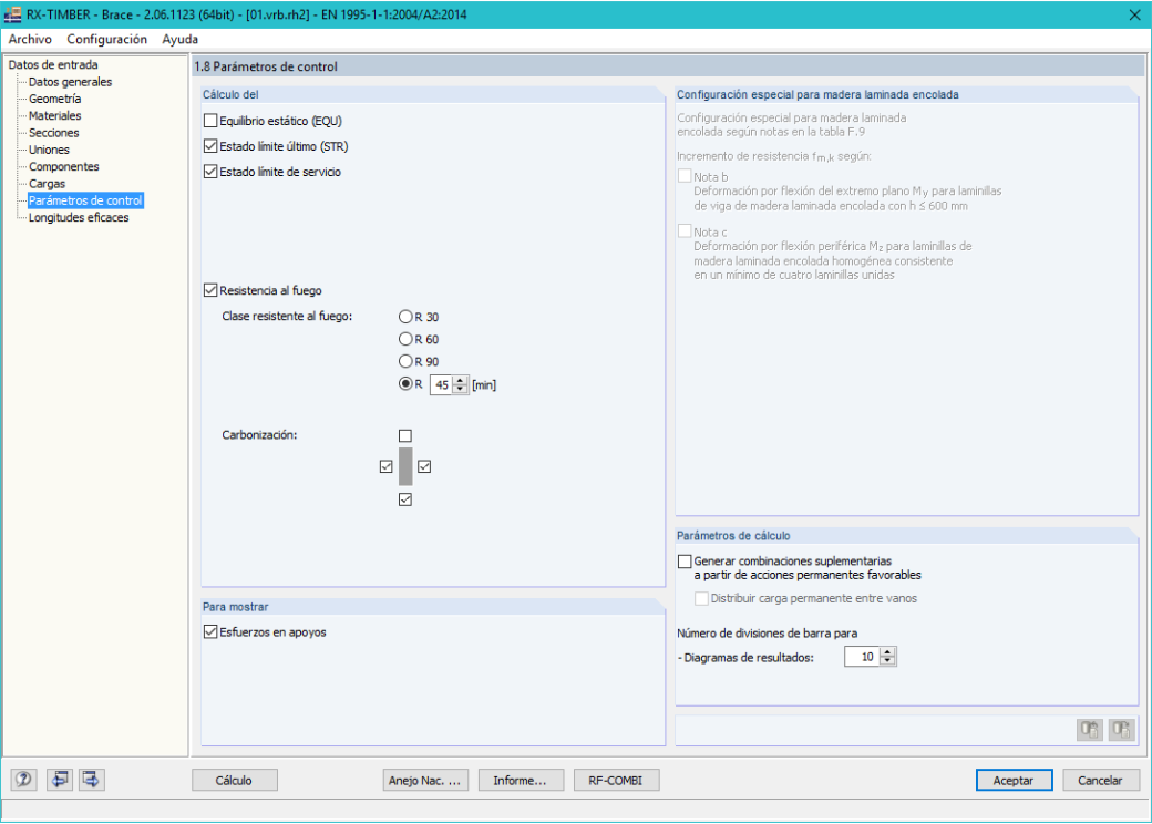 Maske 1.8 Steuerungsparameter