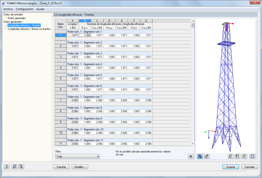2.1 Longitudes eficaces - Tirantes