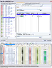 Kombinatorik-Dialog und Tabelle 2.5 Lastkombinationen