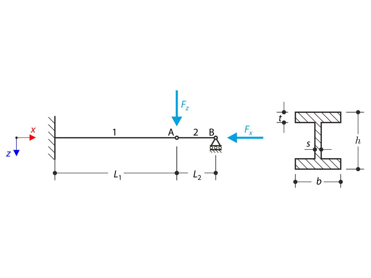 Flexión uniaxial con presión