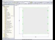 Berechnungsmodell in RFEM: ein FE-Element, links gehalten, rechts gezogen