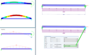 Análisis de momentos negativos MY' en componentes de respaldo de partes estructurales.