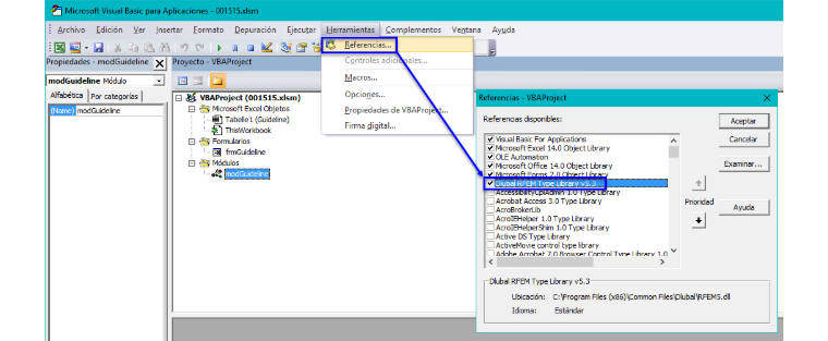 Integración del tipo de b¡blioteca Dlubal RFEM