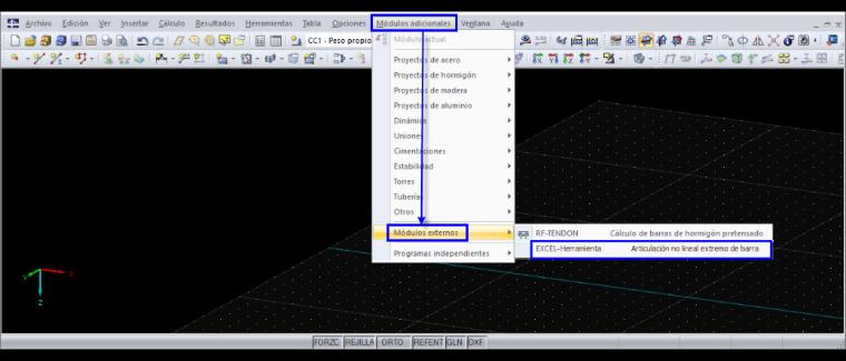 Herramienta EXCEL de creación propia en RFEM