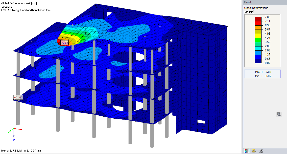 RFEM: modelo sin fases de construcción
