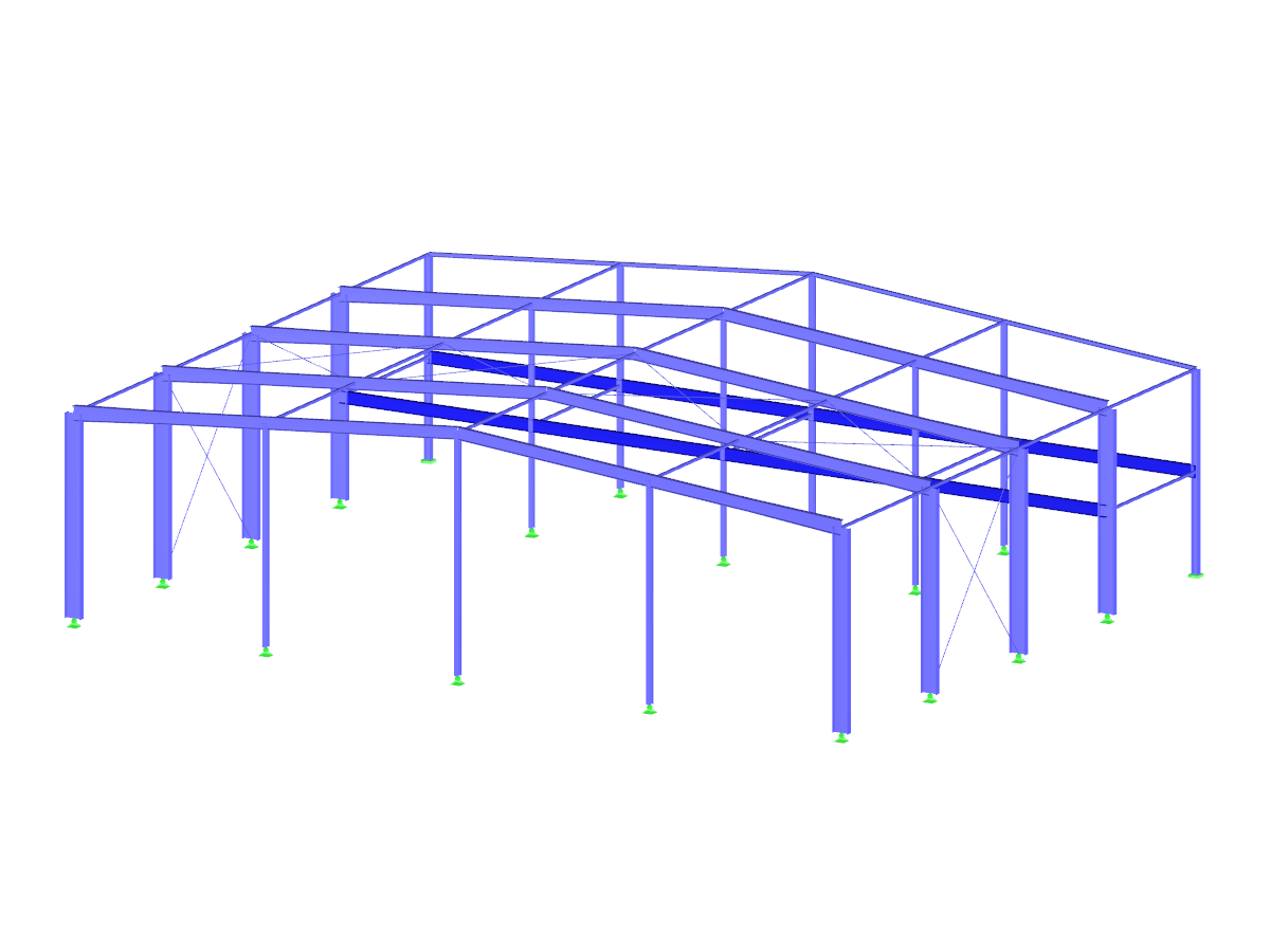 Nave de estructura de acero con secciones de acero conformadas en frío