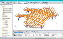 Modelo en 3D de la estructura de soporte de la estación de Crossrail Abbey Wood en RFEM (© enartec - engineering + architecture)