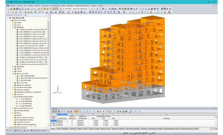 RFEM-Modell der Wohnanlage