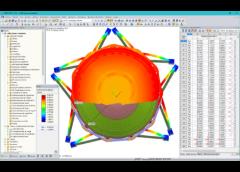 Draufsicht der seismischen Deformation in RFEM