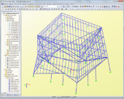 Estructura de soporte de la fachada en RSTAB (© Klöckner GmbH)