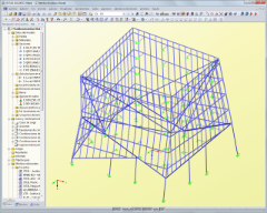 Estructura de soporte de la fachada en RSTAB (© Klöckner GmbH)