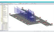 Auf Bodenplatte angesetzte Wanderlasten in RFEM