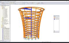 Modelo en 3D de la torre mirador en RSTAB (© WIEHAG GmbH)