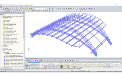 3D-Modell des Dachtragwerks in RSTAB (© Joachim Ingenieure)