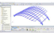 3D-Modell des Dachtragwerks in RSTAB (© Joachim Ingenieure)