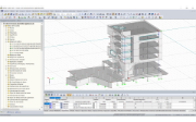 Modelo en 3D del "Cubo B" en RFEM (© kunstlin ingenieure)