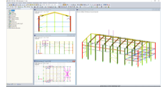 Diferentes cargas del puente grúa en RFEM (© Albyr)