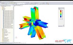 Conexión con tensiones equivalentes en RFEM (© ADS-ERTNER BV)