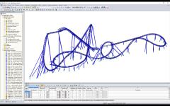 Modelo de RSTAB de la montaña rusa Big Dipper Coaster "Dynamite" (© Weiß Beratende Ingenieure)