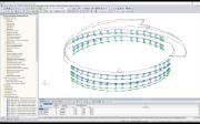 Estructura de apoyo de la fachada en RFEM (© Enclos Corp.)