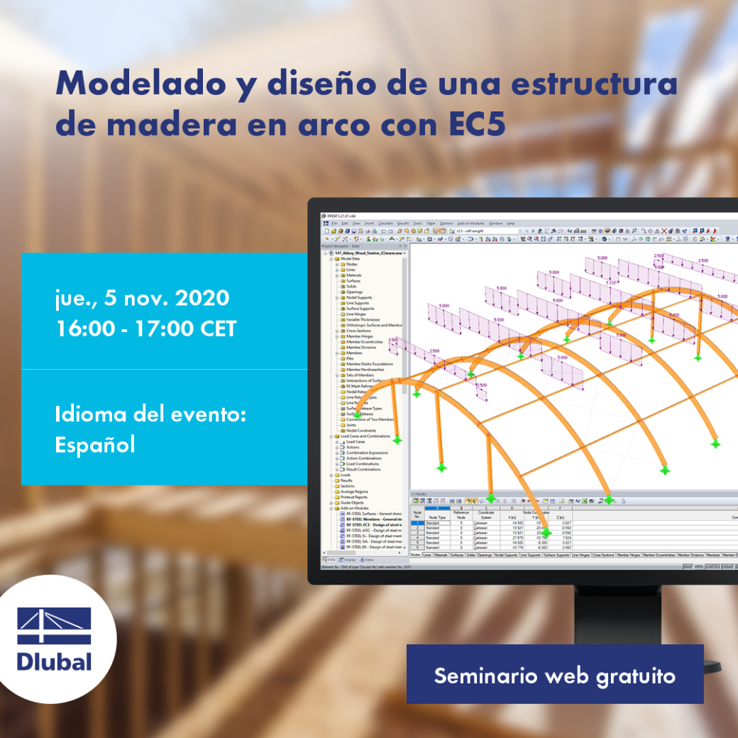 Modelado y diseño de una estructura de madera en arco con EC5