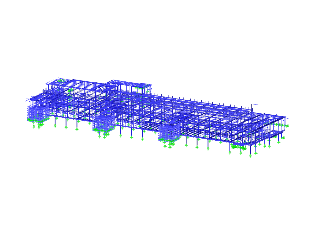 Estructura de acero del edificio