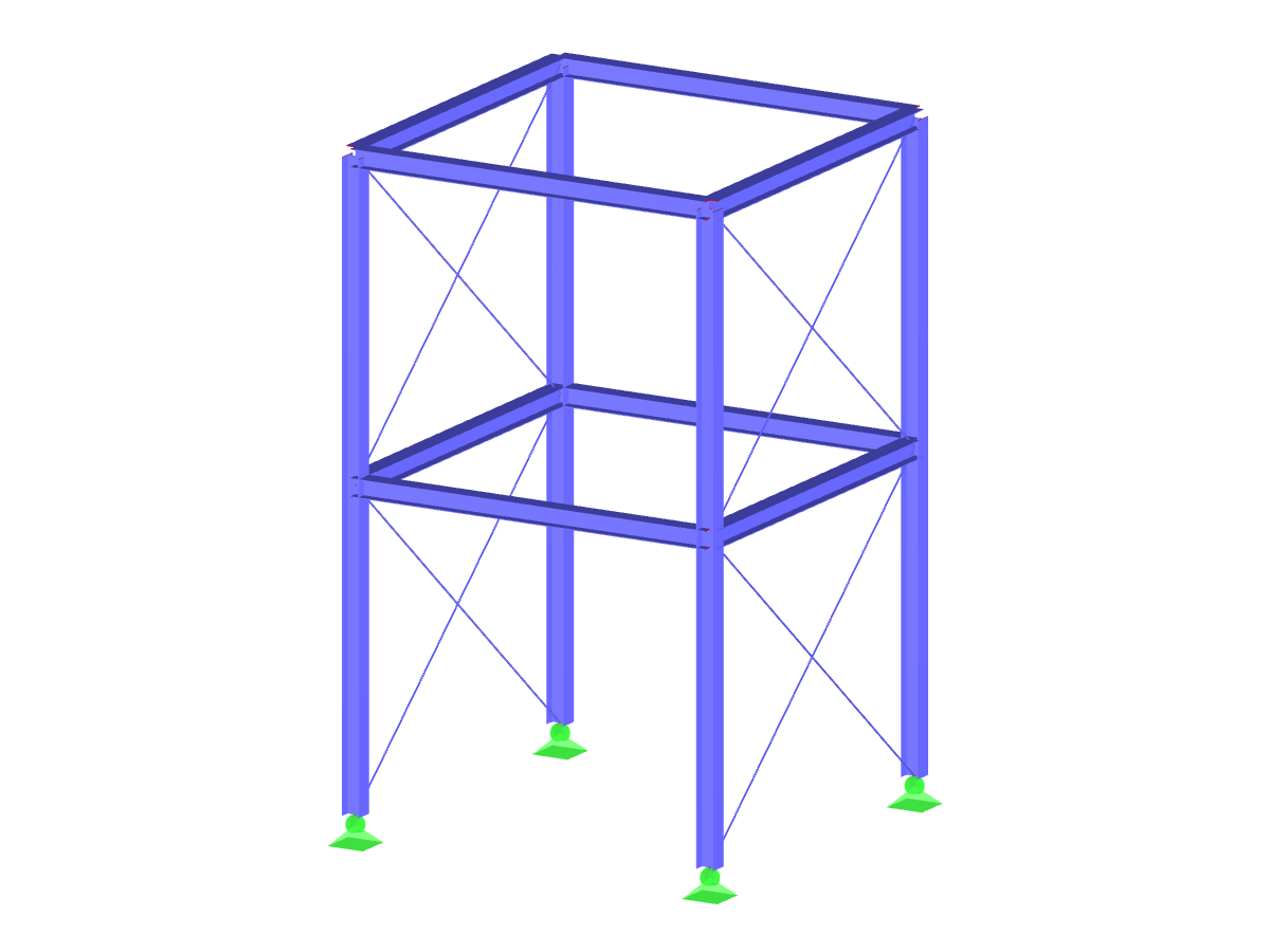 Estructura de acero de dos pisos