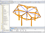Modelo en 3D de un elemento individual en RFEM (© Jing Kong & Associates Consulting Structural Engineers Inc.)