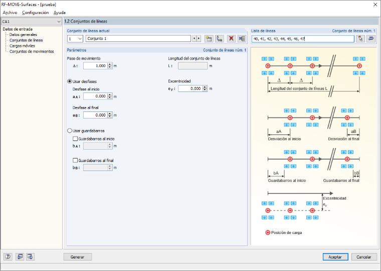 Crear cargas móviles en RF-MOVE Surfaces