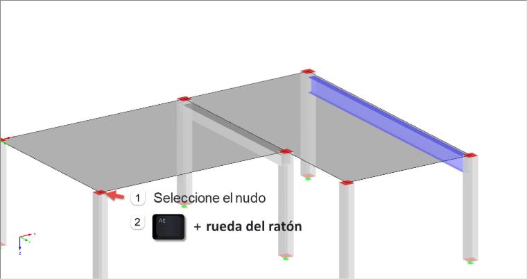Girar el modelo alrededor de cualquier nudo