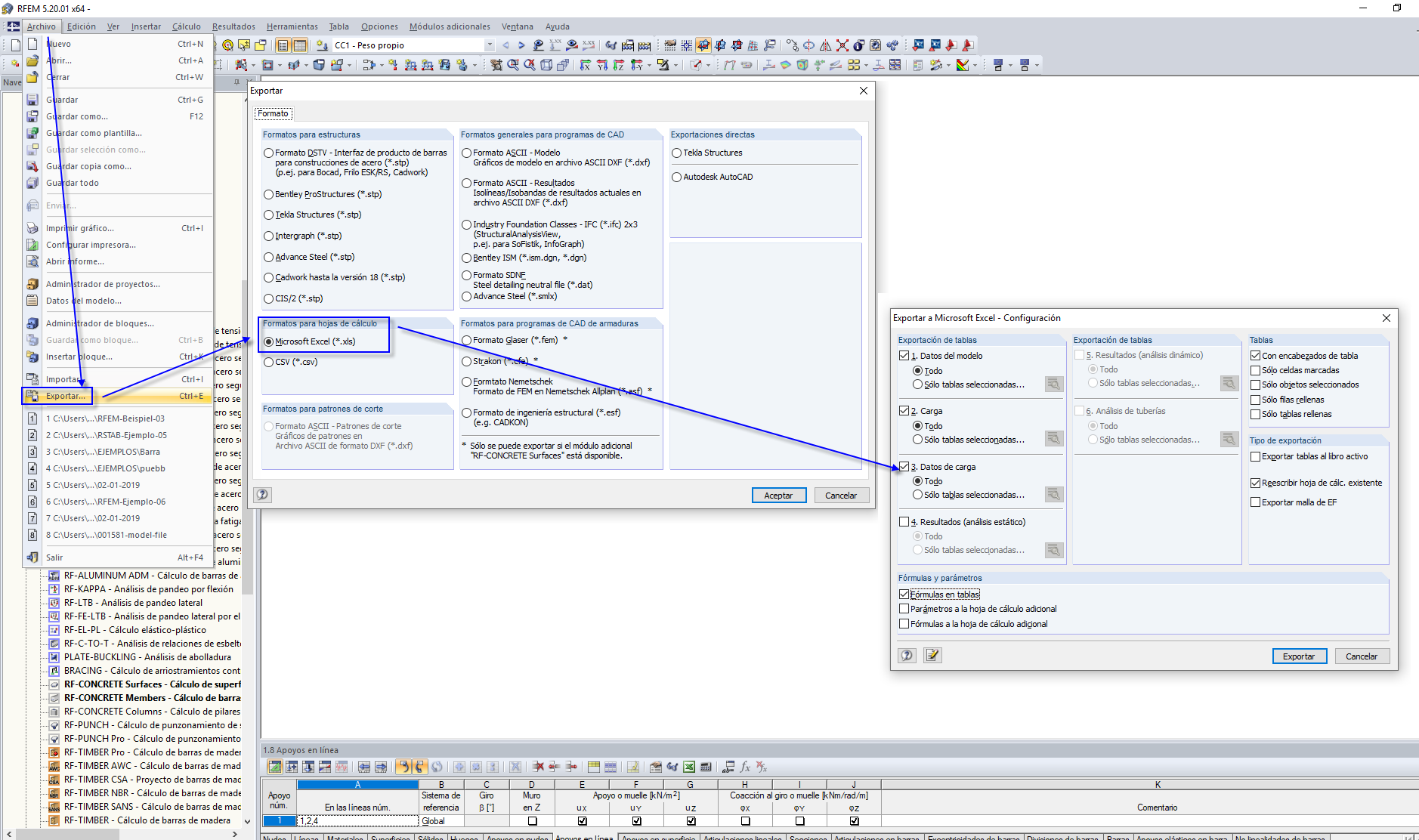 Exportar a Excel