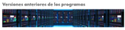 Versión anterior del programa