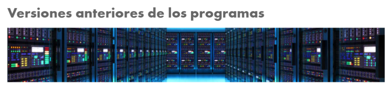 Versión anterior del programa