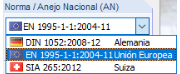 Selección de estándar