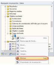 Eliminar capas de fondo mediante el navegador de datos