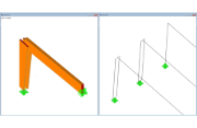 Opciones de modelado y sección rectangular doble