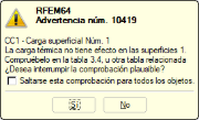 Advertencia 10419