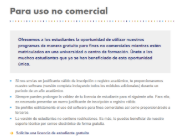 Condiciones de la versión para estudiantes
