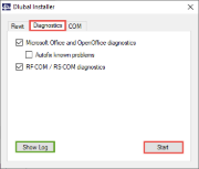 Diagnóstico y reparación a través de DLInstaller