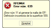 Error núm. 639