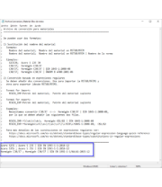Tabla de conversión abierta con el editor